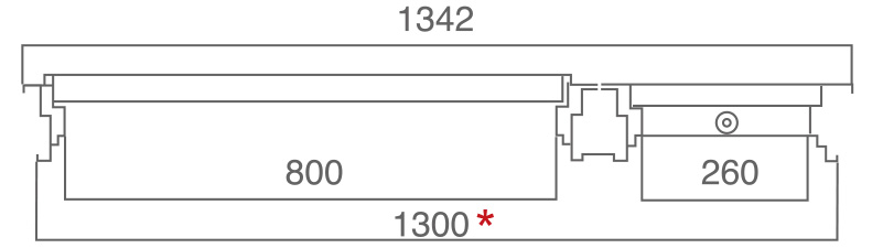Puerta 800 + 1 fijo pequeño.