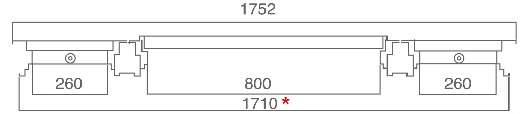 Puerta 800 + 2 fijos pequeños.