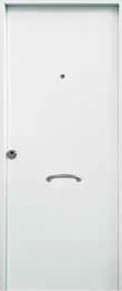 Puerta de seguridad modelo Liso acabado blanco.